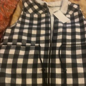 Ninexis Black and White Plaid Vest